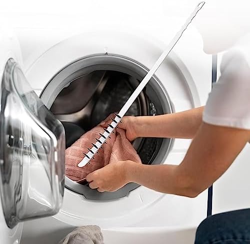 Dryer Vent Cleaner Brush Nylon Double Side Brush Long Flexible Refrigerator Coil Brush for Household Cleaning (White)