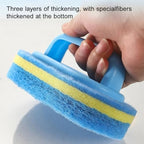 Cleaning Brush for Bathroom, Kitchen, Bathtub, Toilet, Bathtub Scrubber Comes with a Shower Sponge and Features an Ergonomic Handle for Easy and efficient Cleaning(Blue)