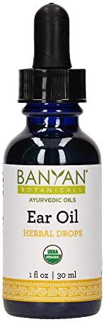 Banyan Botanicals Ear Oil – Organic Herbal Oil Ear Drops with Ashwagandha and Garlic – Soothing and Comforting for The Ears – 1 oz – Non GMO Sustainably Sourced Vegan