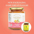 Guava Gourmet Guava Jam (12oz, Jar), Fresh Tropical Guava Fruit Jam, All-Natural, Non-GMO, Vegan, Gluten and Cholesterol-Free Premium Artisan Craft Jam, No Fillers or Preservatives, Certified Kosher