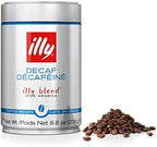 illy Italian Whole Bean Decaffeinated Coffee, One Can, 8.8-ounces