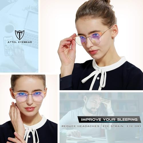 ATTCL Unisex Blue Light Blocking Glasses Eyeglasses Frame Anti Blue Ray Computer Game Glasses