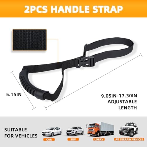 Car Door Handle for Elderly Car Assist Support Handle Multifunction Car Door Latch Bar for Seniors and Handicapped(Black)