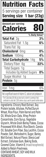 Fiber One 70 Calorie Chewy Snack Bars, Chocolate, 5 ct (Pack of 2)