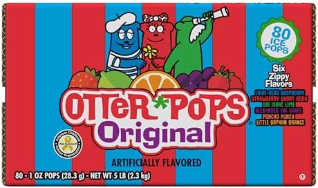 Otter Pops Freezer Bars, Ice Pops, Original Flavors (80ct - 1oz Bars)