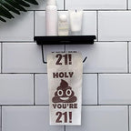 Happy 21th Birthday Gifts, 3-Ply Funny Toilet Paper Roll, Holy Poop You're 21 Printed Toilet Paper Gag Gift, Pranks & Surprises Bathroom Decor for Boys Son and Girls, Cheers to 21 Bday Party Supplies