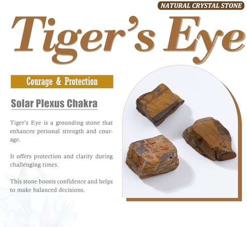 Nupuyai 2.5 inches Orgone Resin Crystal Chips Tumbled Stone Owl Statue, Mini Hand Carved Stone Crystal Animal Figurines for Tabletop Indoor Outdoor, Tiger's Eye
