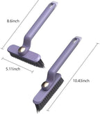 1 PCS Multi-Function Rotating Crevice Cleaning Brush, 360 Degree No Dead Corners Tool,Crevice Gap Cleaning Brush Tool with Hard Bristles for Bathroom, Kitchen, and Household Cleaning (Purple)