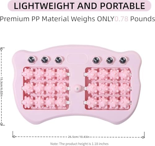 Foot Massage Roller, Portable Reflexology Massager for Relieve Pain from Plantar Fasciitis and Improved Circulation,Three Massage Techniques for Relax Muscles Suitable for Home Office Use (Pink)