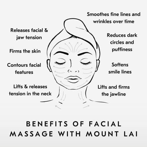 Mount Lai Obsidian Gua Sha Facial Tools, Black Obsidian Gua Sha Facial Tools Set and Roller, Guasha Tool for Face to Relieve Muscle Tension and Reduce Puffiness, Anti Aging Skin Care Sets for Women