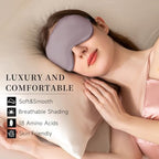 THXSILK Sleep Mask 100% 19 Momme Pure Mulberry Silk Super Smooth Cooling Sleep Eye Mask Blackout for Women/Man/Kids Eye Cover with Wide Head Strap Good Night Sleep Comfortable Travel and Nap, Purple