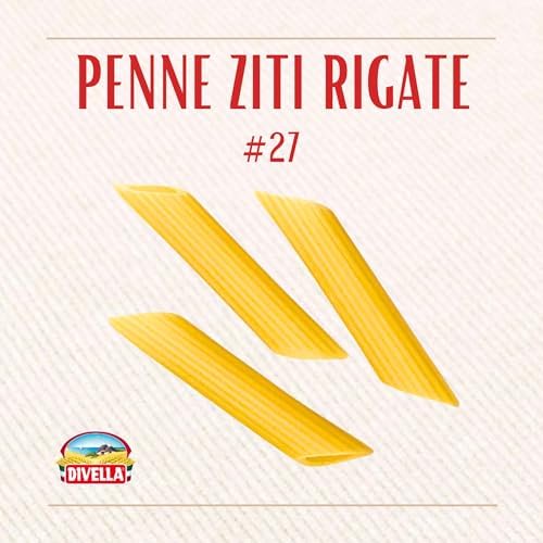 DIVELLA Penne Rigate #27, 16 Oz. (Pack of 12) - Authentic Italian Pasta Made with Durum Wheat Semolina, Perfect 'Al Dente' Texture for Every Dish