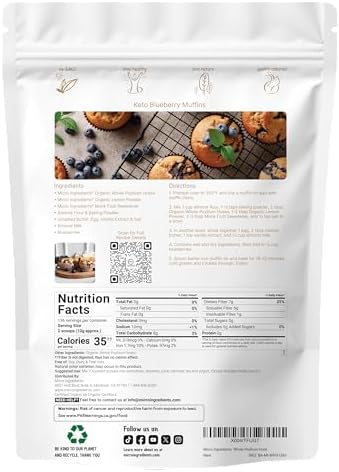 Micro Ingredients Organic Whole Psyllium Husks, 3lbs | Daily Soluble Fiber Supplement with Prebiotics | Psyllium Husk Sourced from India | Non-GMO, Keto Friendly, Vegan