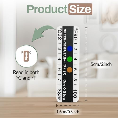 One Step Urine Temperature Test Strips, 100 x Stick on Adhesive Thermometer Strips for Urine Collection Bottles, Visual Display Measurement Range of 32°C-38° or 90°F-100°F
