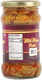 TAJ Gourmet Mild Mango Pickle, (Mild Mango Achar), 300g (10.5oz)