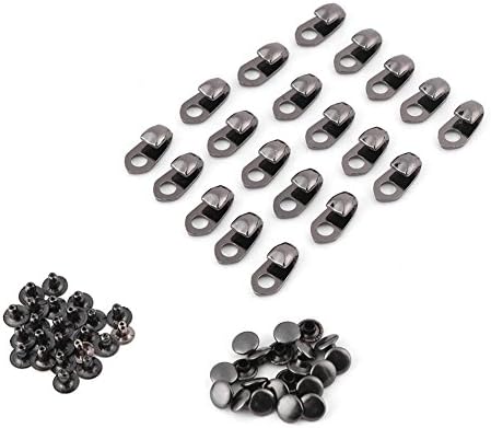 FTVOGUE 20pcs/set Boot Lace Hooks Shoes Boot Lace Buckles Fittings With Rivets for Repair/Camp/Hike/Climb Accessories