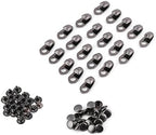 FTVOGUE 20pcs/set Boot Lace Hooks Shoes Boot Lace Buckles Fittings With Rivets for Repair/Camp/Hike/Climb Accessories