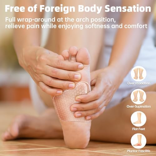 Arch Support Inserts Women for Flat Feet, Gel Arch Inserts for Plantar Fasciitis Relief, Non-Slip Arch Support Pads, Two-Option of Different Heights