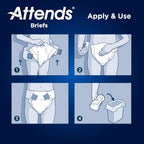 Attends Youth Incontinence Disposable Briefs, Youth/Small, 20"-34" Waist with Tab Closure, Heavy Absorbency with Super Absorbent Core and Breathable Side Panels, 96ct Case
