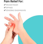 Trigger Finger Splint(2 Pack)Support Brace for Middle, Ring, Index, Thumb and Pinky Straightening Curved, Bent, Locked Stenosing Tenosynovitis Hands Tendon Lock Release Stabilizer Knuckle Wrap (Medium)