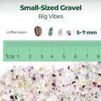 T4U Crystal Chips Stone Crushed Quartz Glass 1LB - Fluorite Tumbled Gravel Small Decorative Pebbles Bulk, Mini Polished Rocks Pieces for Crafts, Vases Filler, Succulent Plants, Aquarium Gravel Rocks