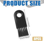 8 Pcs Shaver Cleaning Brush Set for Electric Hair Clippers - Razor Cleaner Nylon Hair Brush Set (Black)