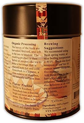 The Tao Of Tea African Red Tea Honeybush, 100% Organic, 4-Ounce Tins (Pack of 3)