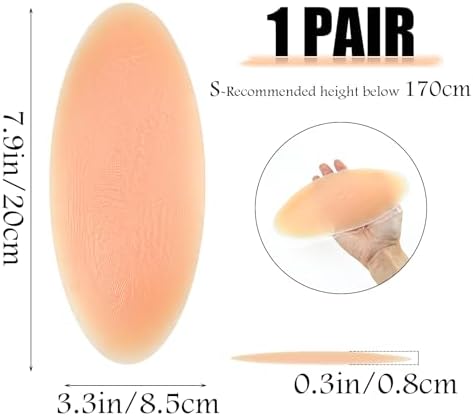 Silicone Adhesive Calf Pads 1 Pair Soft Waterproof Silicone Calf Corrector for Crooked Thin Skinny Legs, Small