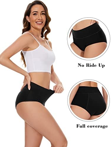 POKARLA Women's High Absorbency Period Cotton Underwear Heavy Flow Leakproof Panties(Regular&Plus Size)