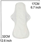 6pcs/Set Resuable Washable Incontinence Pads, Waterproof Organic Bamboo Resuable Menstrual Pads Sets, Including 5pcs Heavy Flow Cloth Mama Sanitary Napkins + 1pc Mini Wet Bag