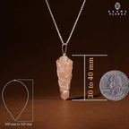 Handcrafted Crystal Orgone Pendant & Necklace; Spiritual Healing Crystal Necklace Pendant; Chakra Necklace for Women & Men; Crystal Jewellery Protection Necklace Parent A (Rose Double Point and Rose