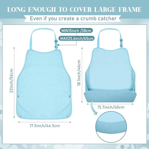 Twistover 12 Pack Adult Bibs for Men Women Senior Elderly Waterproof Washable Large Eating Bib Clothing Protector with Crumb