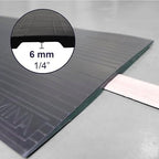 KMINA Wheelchair Door Threshold Ramp Thin, Non-Slip Surface, Rubber, Black, Patented