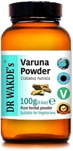 DR WAKDE's Varuna Powder (Crataeva nurvula) - 100g (3.5oz) | Pure, Raw & Dried Powder | Ayurvedic Herb | Vegan |