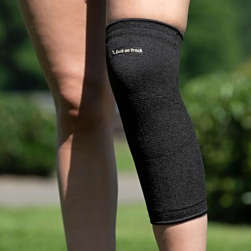 Back on Track Knee Brace - Classic 2-Way Stretch Knee Compression Support Sleeve Brace for Adult Men Women 1 Pair