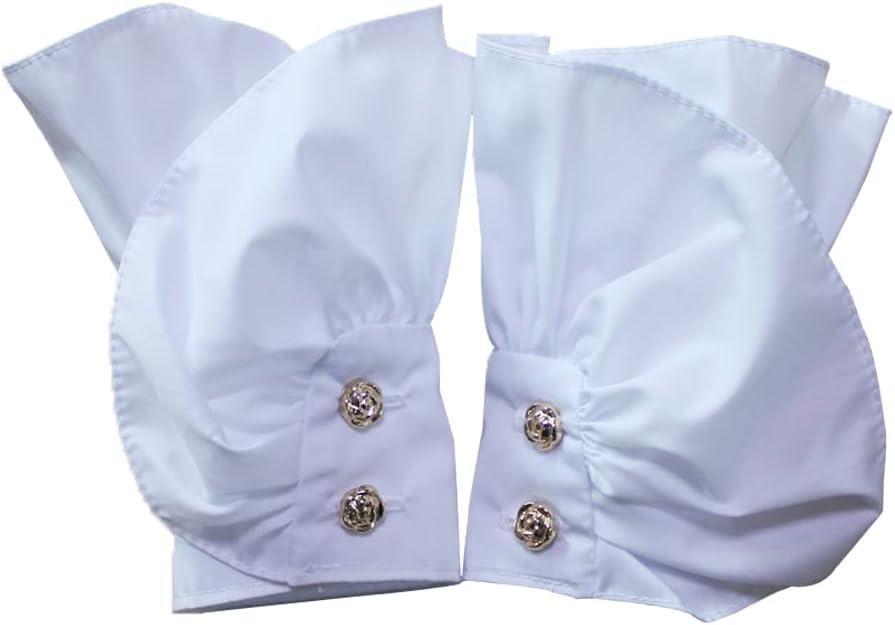 Elegtiskas Gothic Lace Cuffs - Stretch Wrist Jabot Fake Sleeves for Women and Girls
