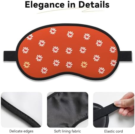 Sunflower Red Sleep Eye Mask for Women Men Soft Comfort Blackout Eye Cover with Elastic Strap Sleeping Eye Masks for Side Sleeper Night Sleeping Mask Cover for Travel Nap Meditation