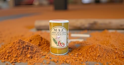 MAZ African-Cajun Seasoning, All Purpose, Natural Spice Blend, No Salt, No MSG, 4.5 oz, Blend of African & Cajun Spices, Delicious, Flavorful Herbs, and Versatile Spices Blend