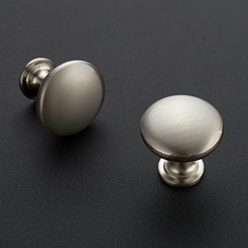 Ravinte 30 Pack Brushed Nickel Round Zinc Cabinet Knobs for Kitchen Bathroom Closet Dresser Cabinets