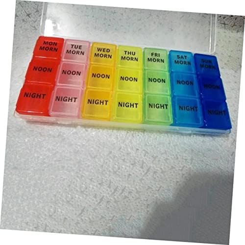 FOMIYES Weekly Pill Organizer 7 Day 21 Slots Pill Storage Box Detachable Medicine Box for Medications Storage