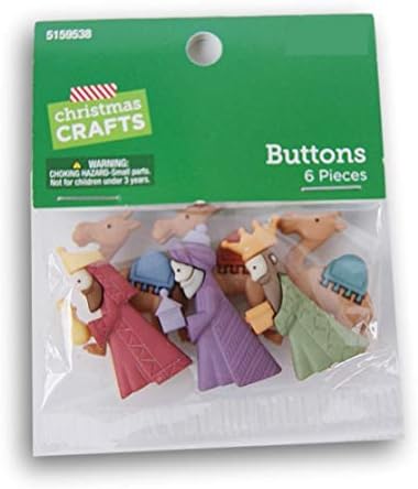 Christmas Crafts Nativity Buttons - Wise Men and Camels
