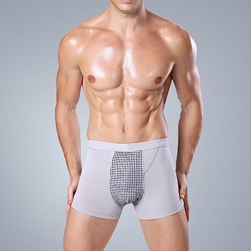 3/4/5/6-Pack Magnetic Therapy Boxer Brief for Men Breathable Underwear with Magnets Health Care Inner Pants (Color : 4 PCS, Size : X-Large)
