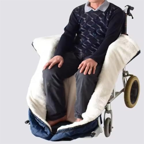 Wheelchair Blanket, Wheelchair Cover for Adults Lightweight Wheelchair Blanket with Zipper and Villus Wheelchair Cover for Adults Wheelchair Cosy Wheelchair Warm For The Aged Patient(blue)