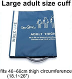 Universal NIBP Cuff for Adult Thigh 46-66 cm, Single Tube Reusable PU Replacement Blood Pressure Cuff, No Connector