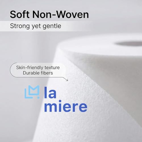 LA MIERE Non-Woven Epilating Roll for Body and Facial Hair Removal, Tear-Resistant, Lint-Free, 3” x 100 Yards, White