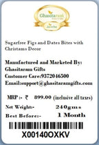 Ghasitaram Gifts Christmas Gifts Sugarfree Figs and Dates Bites with Christams Decor