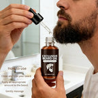 Men's beard oil, Contain almond oil,Jojoba oil and licorice leaf extract, effectively moisturizes, softens, strengthens, and nourishes beard—30ml