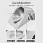 304 Stainless Steel Male Urinal,Wall Mounted Adult Automatic Sensor(Silver)