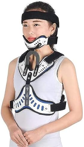 Cervical Thoracic Orthosis, Adjustable Head Neck Chest Thoracic Halo Brace, Fracture Fixation Cervical Vertebra Rehabilitation Support
