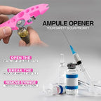 Ampoule Cutter for Doctors Nurse, Glass Bottle Cap Remover Cutter Ampule Breaker for Hospital and Clinic (Pink)